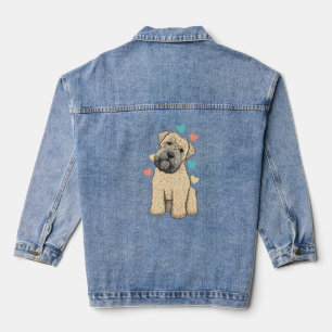 Chaqueta Vaquera Me Encanta Mi Corazón De Perro Tradicional De Llan