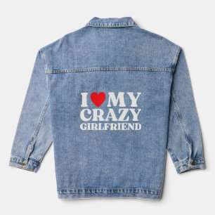 Chaqueta Vaquera Me Encanta Mi Loca Novia Corazón Rojo Mi Loco Fbi