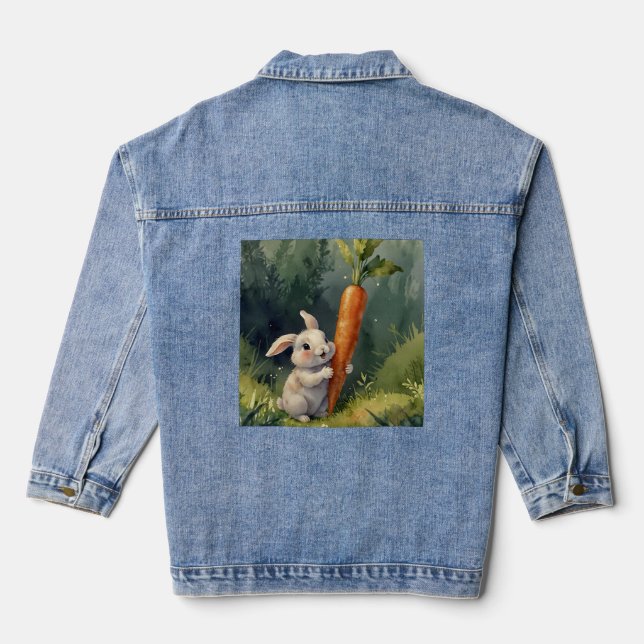 Chaqueta Vaquera Meadow Bunny Dreams (Sueños de conejito pradera):  (Reverso )