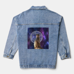 Chaqueta Vaquera Meerkat Y Una Luna Llena, Denim Jacket