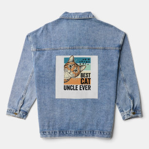 Chaqueta Vaquera Mejor tío gato de todos los tiempos diseño vintage