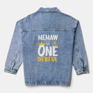 Chaqueta Vaquera Memaw of Mr One Derful WonMaravilloso 1er cumpleañ