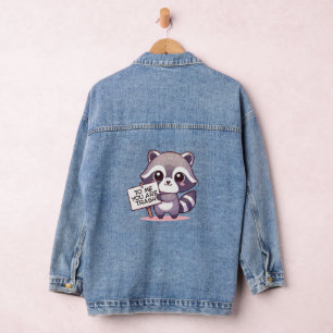 Chaqueta Vaquera Mensaje Divertido de Mapache Travieso