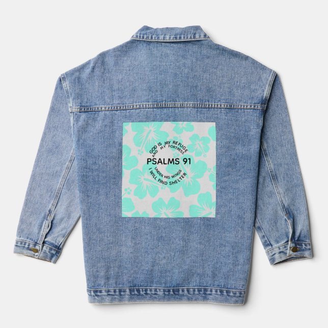 Chaqueta Vaquera Menta salmos 91 flor (Reverso )