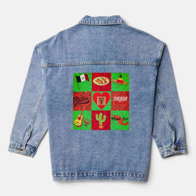 Chaqueta Vaquera México Amor Denim Jacket (Reverso )