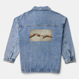 Chaqueta Vaquera Michaelangelo manos creación adam dios