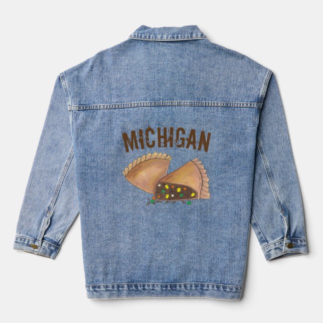 Chaqueta Vaquera Michigan Península Superior Pasty Meat Pie Foodie (Reverso )