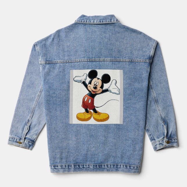 Chaqueta Vaquera Mickey Mouse Pumpkin Character – Halloween Cartoon (Reverso )
