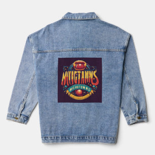 Chaqueta Vaquera Mighty Atoms – Concepto de logotipo minimalista ab