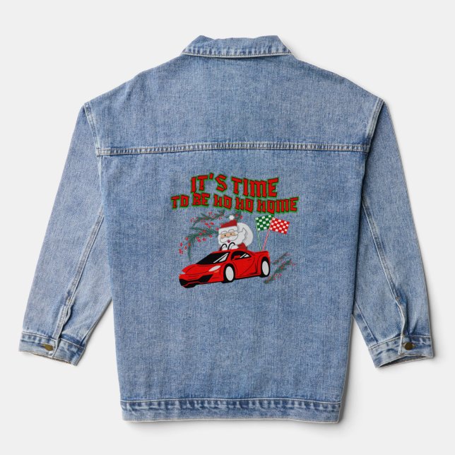 Chaqueta Vaquera Mikitiez ho ho ho ho santaclaus sleigh home (Reverso )