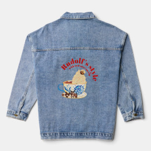 Chaqueta Vaquera Mikitiez rudolf navidades de renos rojos cereza