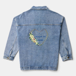 Chaqueta Vaquera Moda de diversión floral Denim Jacket