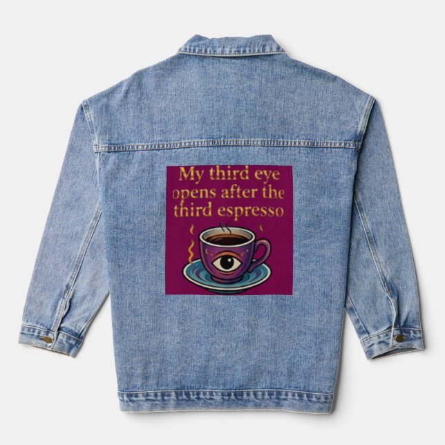Chaqueta Vaquera Modern Mystic Coffee Art My third eye collection (Reverso )