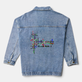 Chaqueta Vaquera Modo Glitch — Diseño de Glitch Digital Cyberpunk.