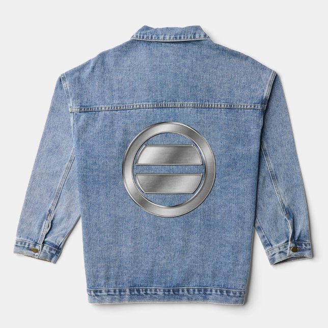 Chaqueta Vaquera Mogami Clan Kamon Silver Chrome (Reverso )