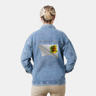 Chaqueta Vaquera mono con banana bajo el parche