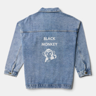 Chaqueta Vaquera Mono Negro Pequeño y Lindo