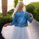 Chaqueta Vaquera Monograma boda Personalizado<br><div class="desc">Diseño de temática novia personalizada.</div>