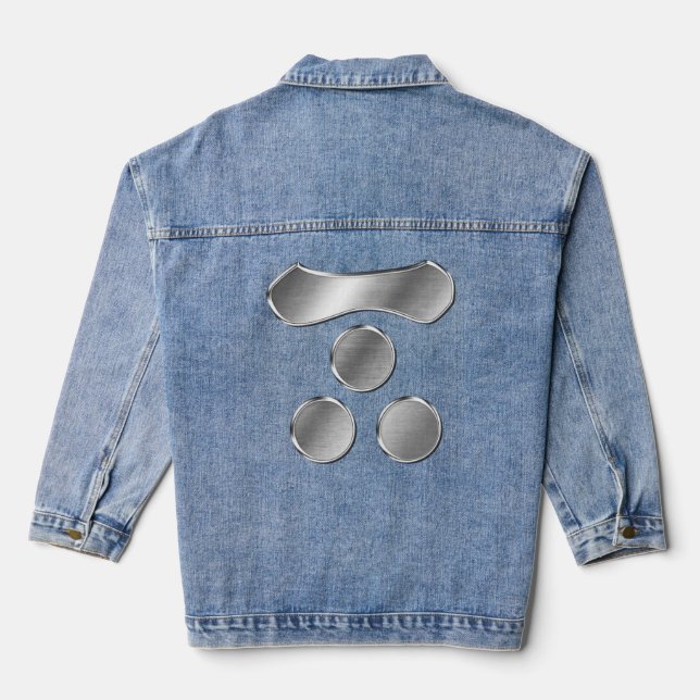 Chaqueta Vaquera Mori Clan Kamon Silver Chrome (Reverso )
