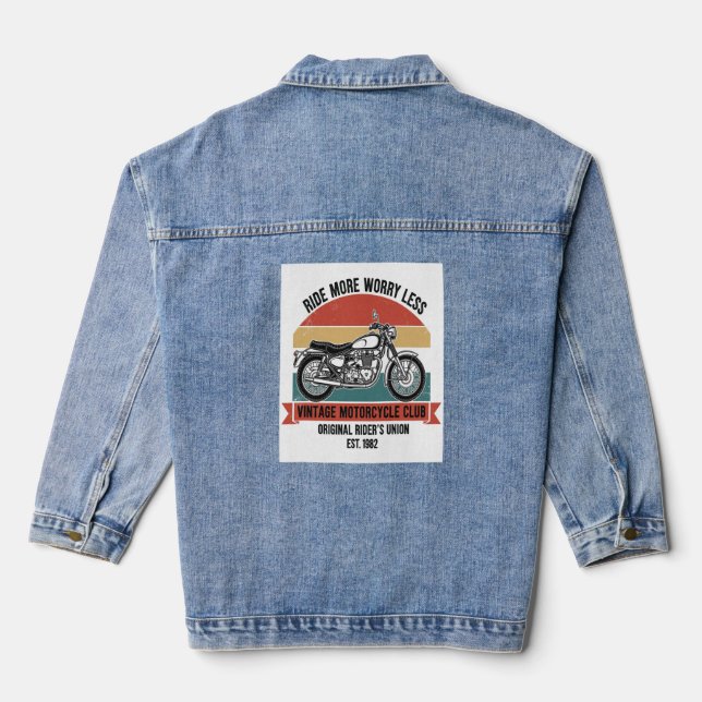 Chaqueta Vaquera Motocicleta de época Est. 1982 (Reverso )