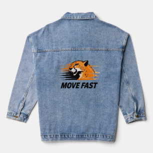 Chaqueta Vaquera Muévete Rápido - Camiseta de Motivación de Velocid
