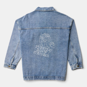 Chaqueta Vaquera Mujer flor Contorno con Acentos Florales