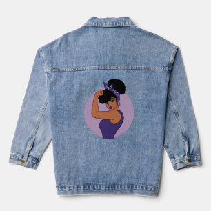 Chaqueta Vaquera Mujer Negra Fuerte