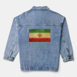 Chaqueta Vaquera Mujeres de diseño de cosecha de la bandera de Irán