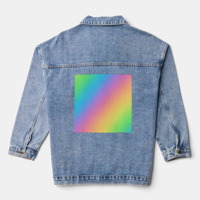Chaqueta Vaquera Mujeres "de tipo creativo" arcoiris (Reverso )