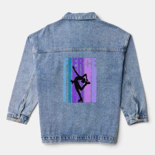 Chaqueta Vaquera Mujeres Morado Fierce Patinaje Hielo Colorido Cump