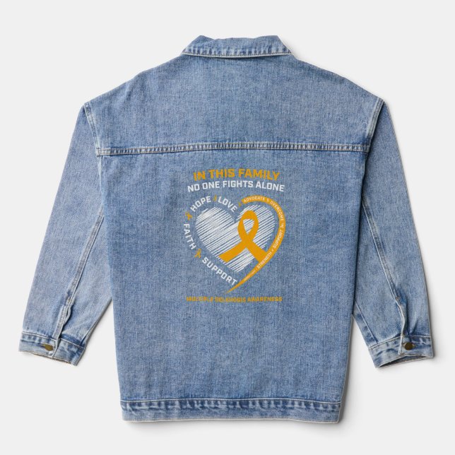 Chaqueta Vaquera Mujeres Niños Apoyo Ms Regalos Esclerosis Múltiple (Reverso )