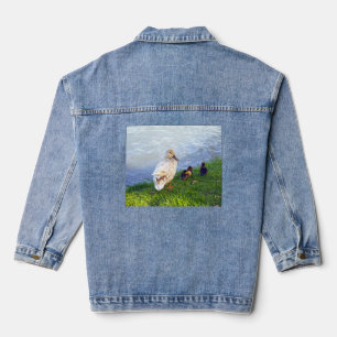 Chaqueta Vaquera Mummy Y Patos Bebés En El Río, Denim Jacket
