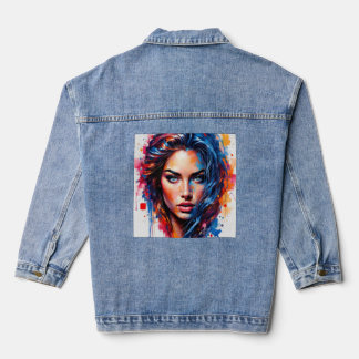 Chaqueta Vaquera Musa cromática - Retrato de Esplash Neon