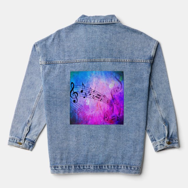 Chaqueta Vaquera música abstracta (Reverso )