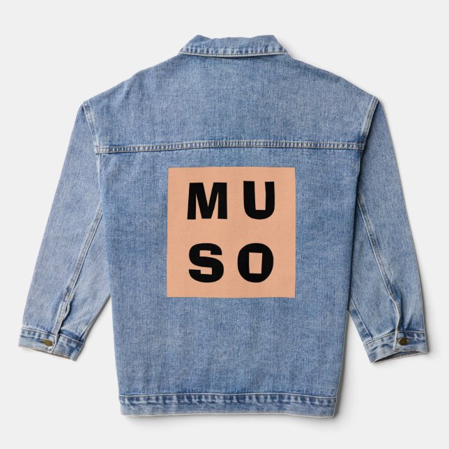 Chaqueta Vaquera Música Muso Moderna y Elegante Enseñanza de Amante (Reverso )