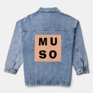 Chaqueta Vaquera Muso Músico Moderno Amante de la Música Melocotón