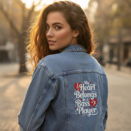 Chaqueta Vaquera My Heart Belongs to a Bass Player Funny Musician