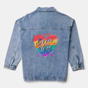 Chaqueta Vaquera Nacido de esta manera Corazón