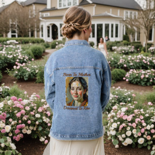 Chaqueta Vaquera Nacido en la cita madre Denim Jacket