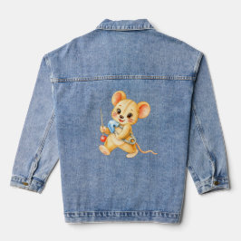 Chaqueta Vaquera Nähmaus mit Nadel und Faden