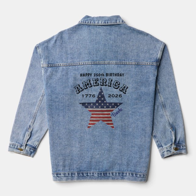 Chaqueta Vaquera Name || 250th Happy Birthday America Stars (Reverso )