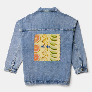 Chaqueta Vaquera Naranja piña azul berry limón añadir nombre foto t