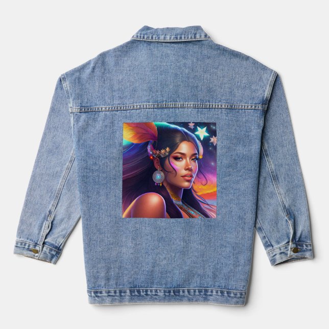 Chaqueta Vaquera NATIONAL AMERICANA INDIA Denim Jean Jacket (Reverso )
