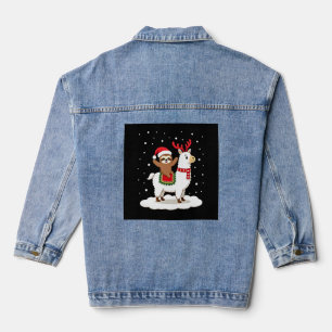 Chaqueta Vaquera Navidad de perezoso de alpaca