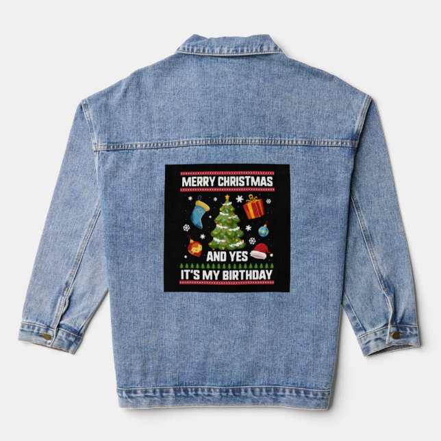 Chaqueta Vaquera Navidades Camisas De Cumpleaños, Feliz Navidad Y S (Reverso )