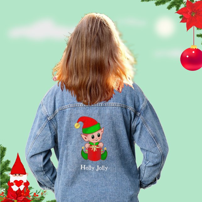 Chaqueta Vaquera Navidades Cuidados Elfo Rojo Verde (Subido por el creador)