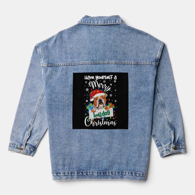 Chaqueta Vaquera Navidades de bulldog Bulldog Navidad regalos Bulld (Reverso )