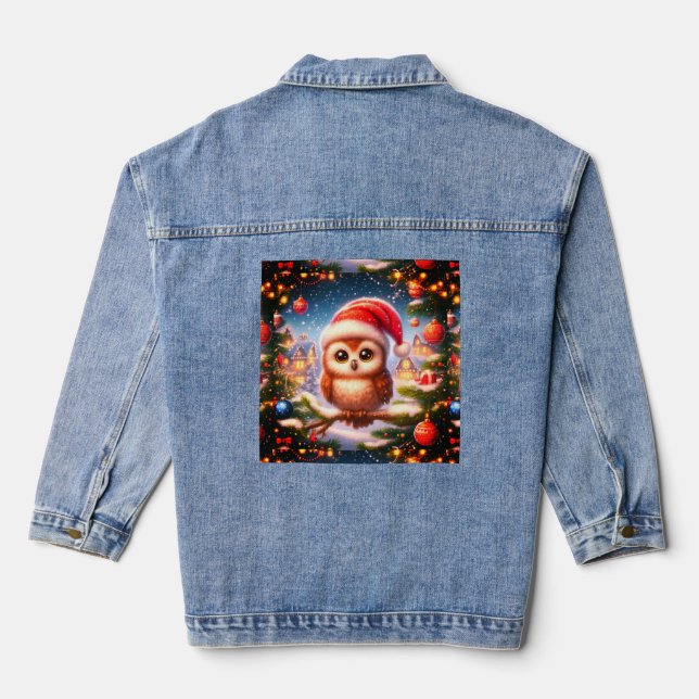 Chaqueta Vaquera Navidades de mujeres Owl Denim Jacket (Reverso )