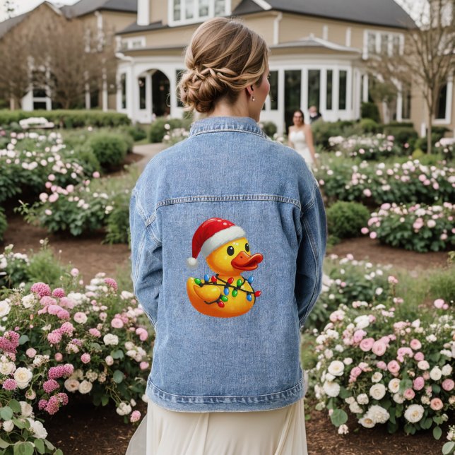 Chaqueta Vaquera Navidades del pato de goma de Merry Duckmas (Reverso Boda)