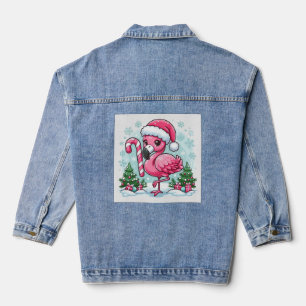 Chaqueta Vaquera Navidades Flamingo Sublimation Clipart